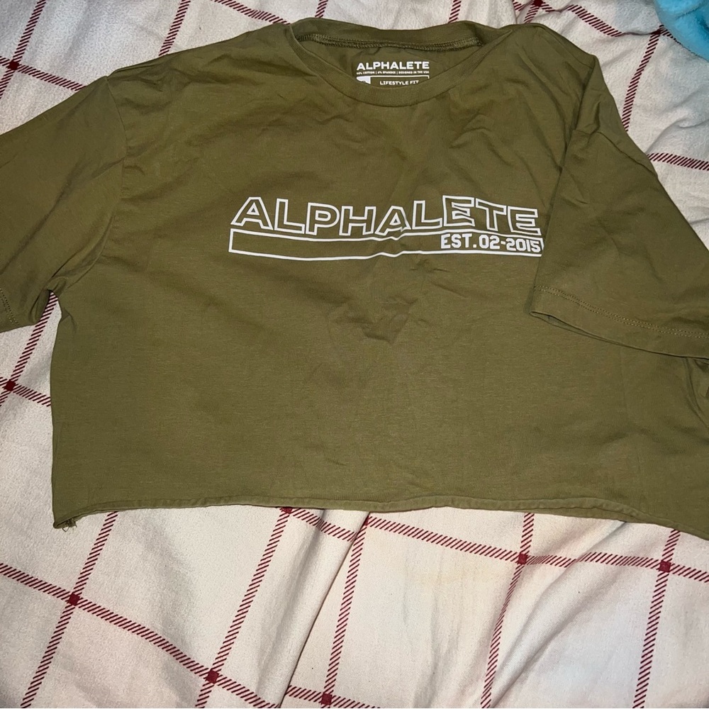 Small alphalete crop top